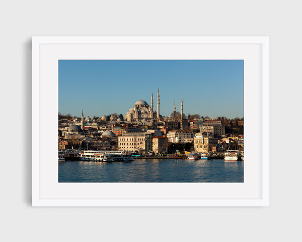 Istanbul Print, Suleymaniye Mosque from Golden Horn