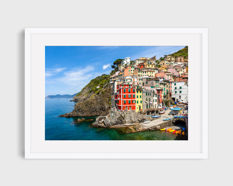 Italy Cinque Terre Travel Print - Riomaggiore  - Framed