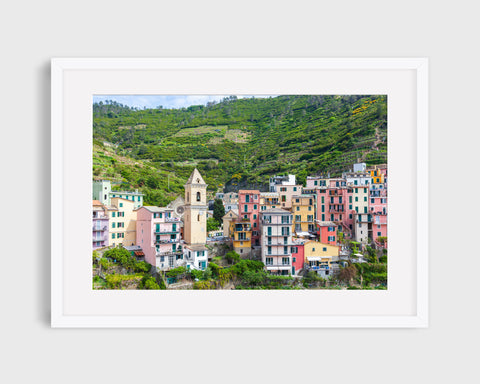 Italy Print, Cinque Terre Corniglia Church