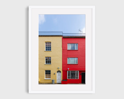 London Print, Colorful Chelsea Houses