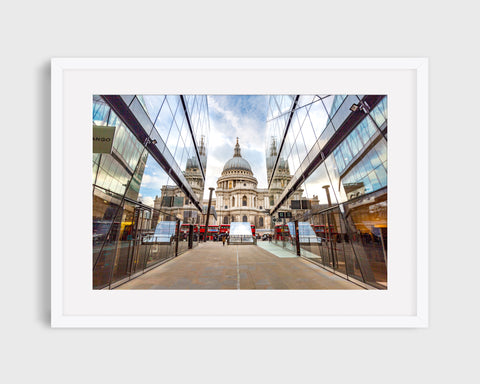 London Print, St Paul Cathedral Glass Alley