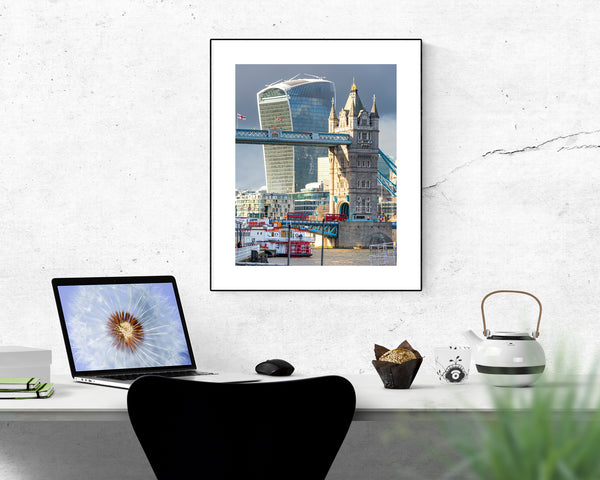 London Print, Tower Bridge and the Walkie Talkie