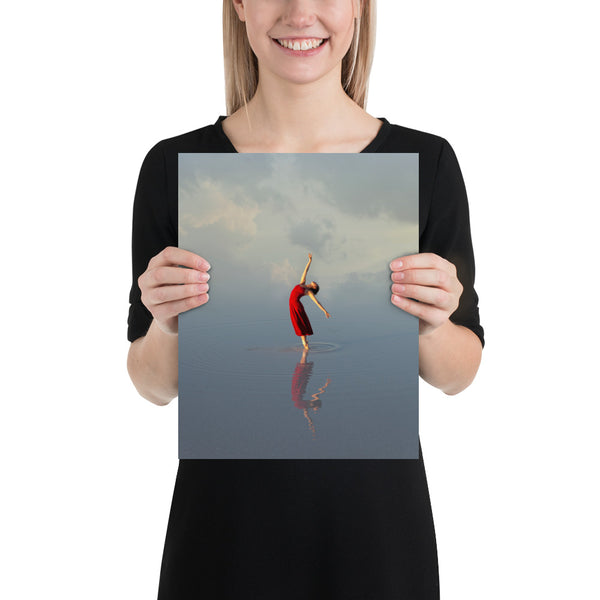 Dancer in Red on Salt Lake