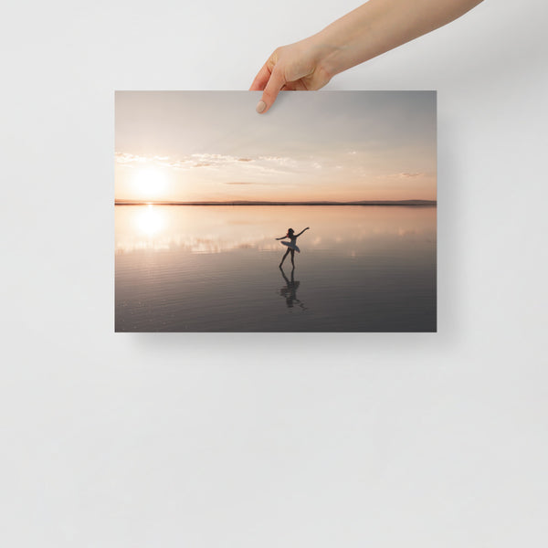 Unframed Ballerina on the Salt Lake at Sunset