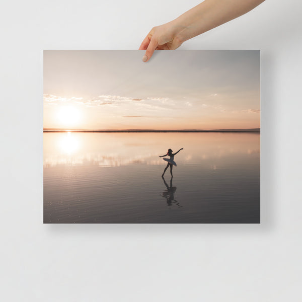 Unframed Ballerina on the Salt Lake at Sunset