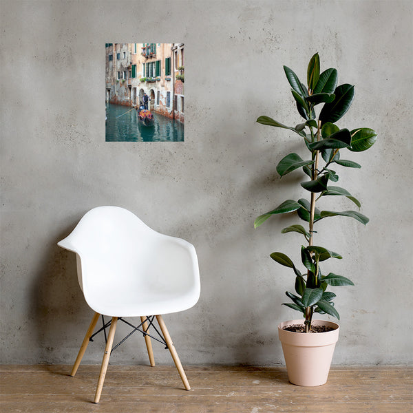 Italy Print, Venice Gondola in the Canals