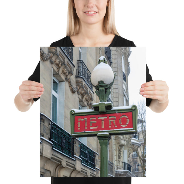 Paris Print, Metro Sign