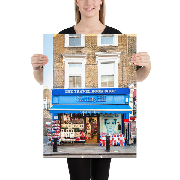 London Print, Notting Hill Travel Book Shop Photo