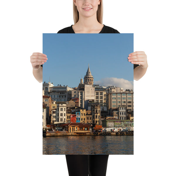 Istanbul Print Galata Tower from the Golden Horn