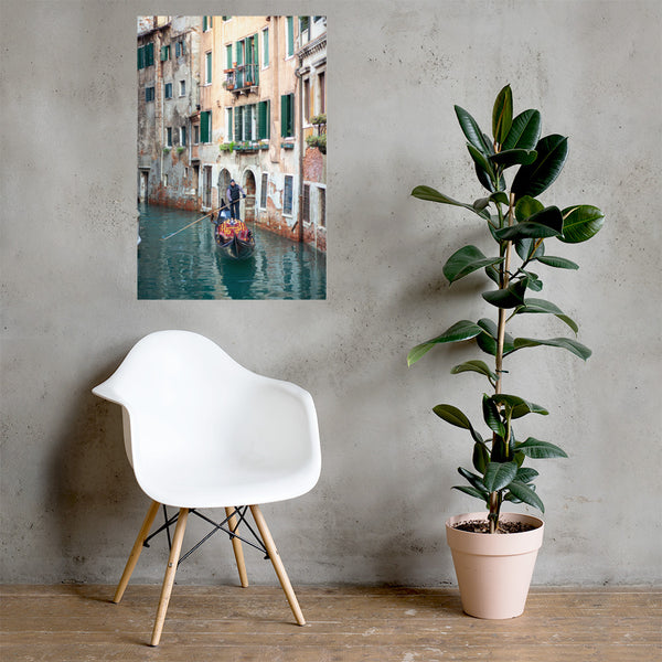 Italy Print, Venice Gondola in the Canals