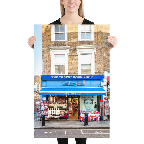 London Print, Notting Hill Travel Book Shop Photo