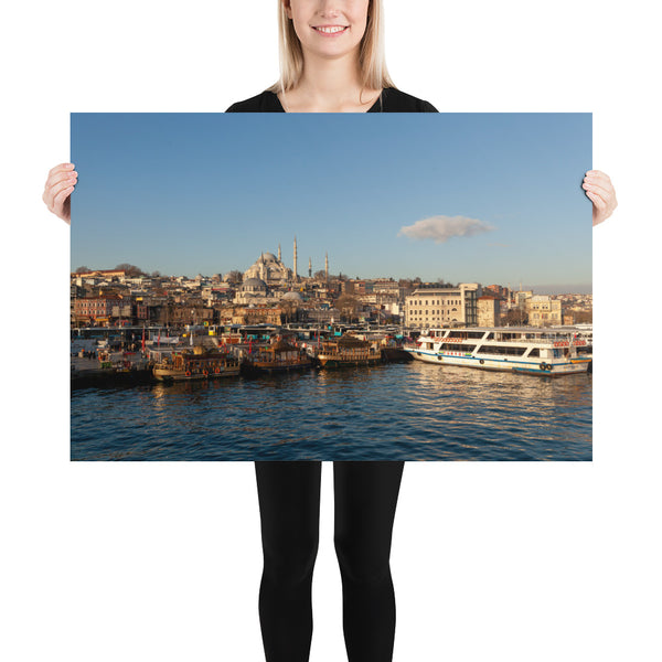 Istanbul Print, Suleymaniye Mosque from Golden Horn