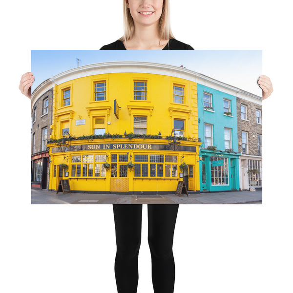 London, Notting Hill, Yellow Pub print