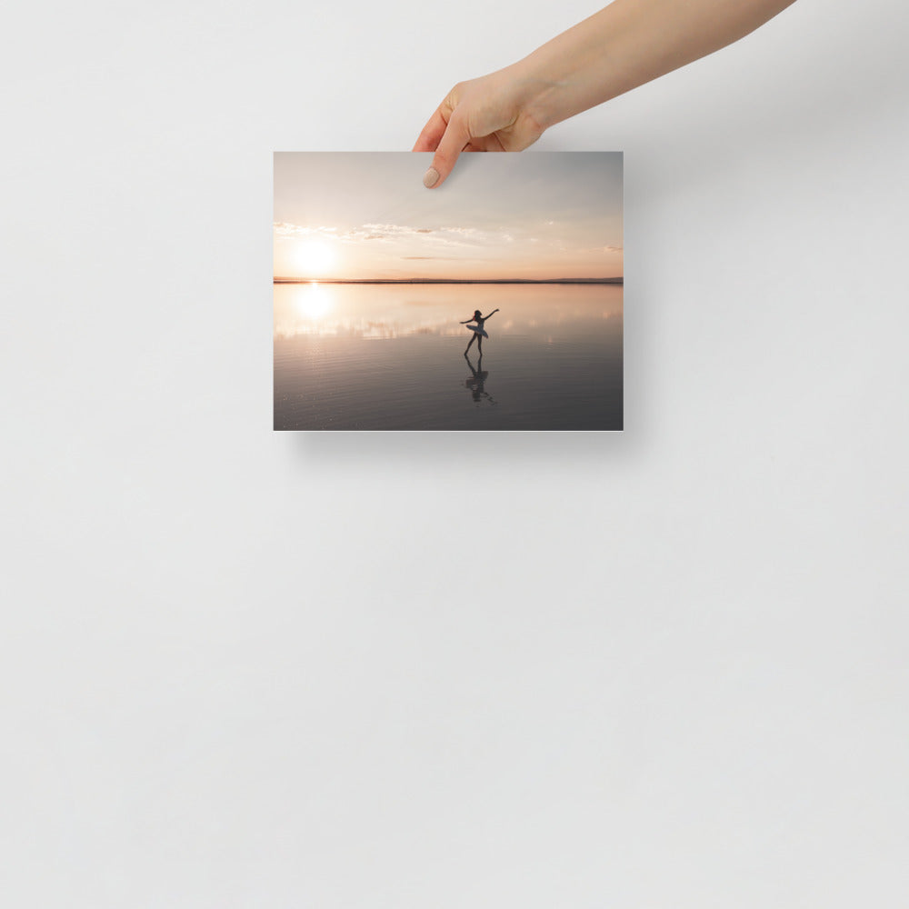 Unframed Ballerina on the Salt Lake at Sunset