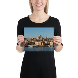 Istanbul Print, Suleymaniye Mosque from Golden Horn